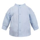 Koszula chłopięca z długim rękawem, niebieska, Eevi