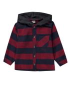 Koszula chłopięca z długim rękawem, z kapturem, czerwona, Kanz