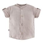Koszula chłopięca z krótkim rękawem, beżowa, Eevi