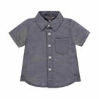 Koszula chłopięca z krótkim rękawem, szara, Kanz
