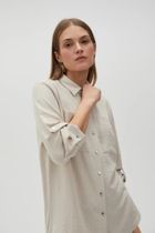 Koszula damska, beżowa, Moodo