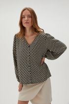 Koszula damska, czarna, Moodo