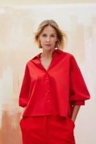 Koszula damska, czerwona, Moodo