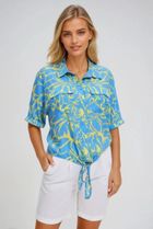 Koszula damska, niebieska, Moodo