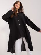 Koszula damska z długim rękawem, czarna, Lakerta