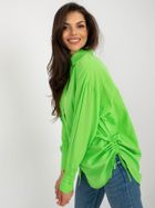 Koszula damska z długim rękawem, zielona, Factory Price