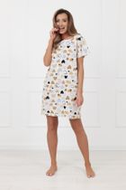 Koszula nocna damska, biała, Soraja, Italian Fashion