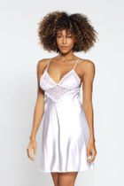 Koszula nocna damska na ramiączka, biała, Alice, Dkaren