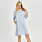 Koszula nocna damska z długim rękawem, niebieska, Debora, Taro