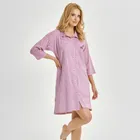 Koszula nocna damska z rękawem 3/4, różowa, Jolie, Taro