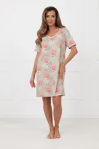 Koszula nocna damska, zielona, Harmonia, Italian Fashion