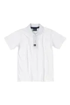 Koszulka polo chłopięca z krótkim rękawem, biała, Quimby