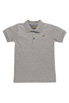 Koszulka polo chłopięca z krótkim rękawem, szara, Up Baby