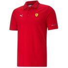 Koszulka polo męska z krótkim rękawem, czerwona, Puma Scuderia Ferrari Race Polo