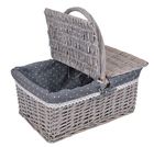 Koszyk wiklinowy prostokątny, otwierany, 31-45-42 cm