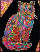 Kot długowłosy. Kolorowanka welwetowa A4