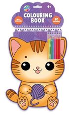 Kot. Kolorowanka + 6 kredek