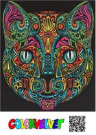 Kot. Kolorowanka welwetowa, 47-35 cm