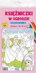 Księżniczki w ogrodzie. Kolorowanka XL