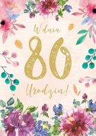 Kukartka, karnet B6, Urodziny 80