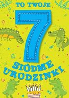 Kukartka, karnet Urodzinowy Siódme urodzinki