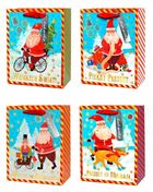 Kukartka, torebka prezentowa, Boże Narodzenie, Mikołaj