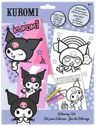 Kuromi, zestaw do kolorowania, z kredkami