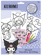 Kuromi, zestaw do kolorowania z kredkami