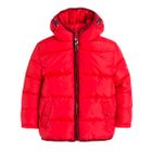 Kurtka chłopięca z kapturem, czerwona, pikowana, Tom Tailor