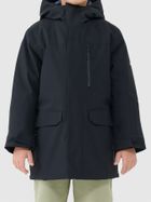 Kurtka chłopięca z kapturem, ocieplana, czarna, 4F