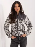 Kurtka damska, polarowa, szara, Sublevel