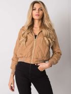 Kurtka damska z kapturem, beżowa, Ex Moda