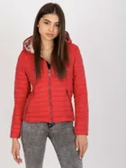 Kurtka damska z kapturem, czerwona, Factory Price