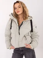 Kurtka damska z kapturem, szara, Sublevel