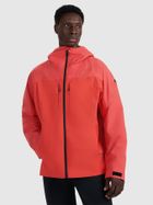 Kurtka męska z kapturem, czerwona, 4F