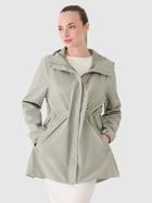 Kurtka parka damska z kapturem, oversize, zielona, 4F