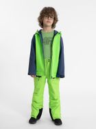 Kurtka softshell chłopięca z kapturem, zielona, 4F