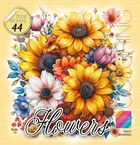 Kwiaty żółte. Kolorowanka z naklejkami