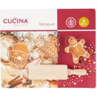 La Cucina, Miril, zestaw do pieczenia dla dzieci, wałek, 3 foremki