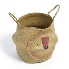 La Factory, The king of the jungle, kosz na zabawki z uchwytami, jutowy