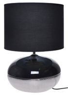 Lampa ceramiczna, okrągła czarno-srebrna, 25-35.5 cm