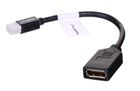 Lanberg, adapter, AD-0003-BK, Mini DisplayPort M - DisplayPort F, 0,10m, czarny