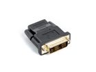 Lanberg, adapter, AD-0013-BK, HDMI F - DVI-D M, czarny