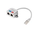 Lanberg, adapter, AD-0026-S, RJ45 M - 2 x RJ45 F, szary