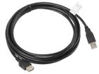 Lanberg, kabel Ca-USBe-10cc-0030-bk, USB 2.0 Męski - USB 2.0 Żeński; 3m, czarny