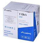 Lanberg, kabel LAN, UTP, 1gb/s, czarny, 305m