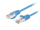 Lanberg, patchcord, KAT.6 FTP, 1m, niebieski, FLUKE PASSED, 10 szt.