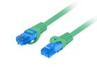 Lanberg, patchcord, S/FTP, kat. 6A, 0.5m, zielony