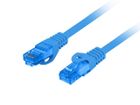 Lanberg, patchcord, S/FTP, kat. 6A, 1m, niebieski