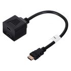 Lanberg, splitter, AD-0019-BK, HDMI M - 2x HDMI F, 0,20m, czarny